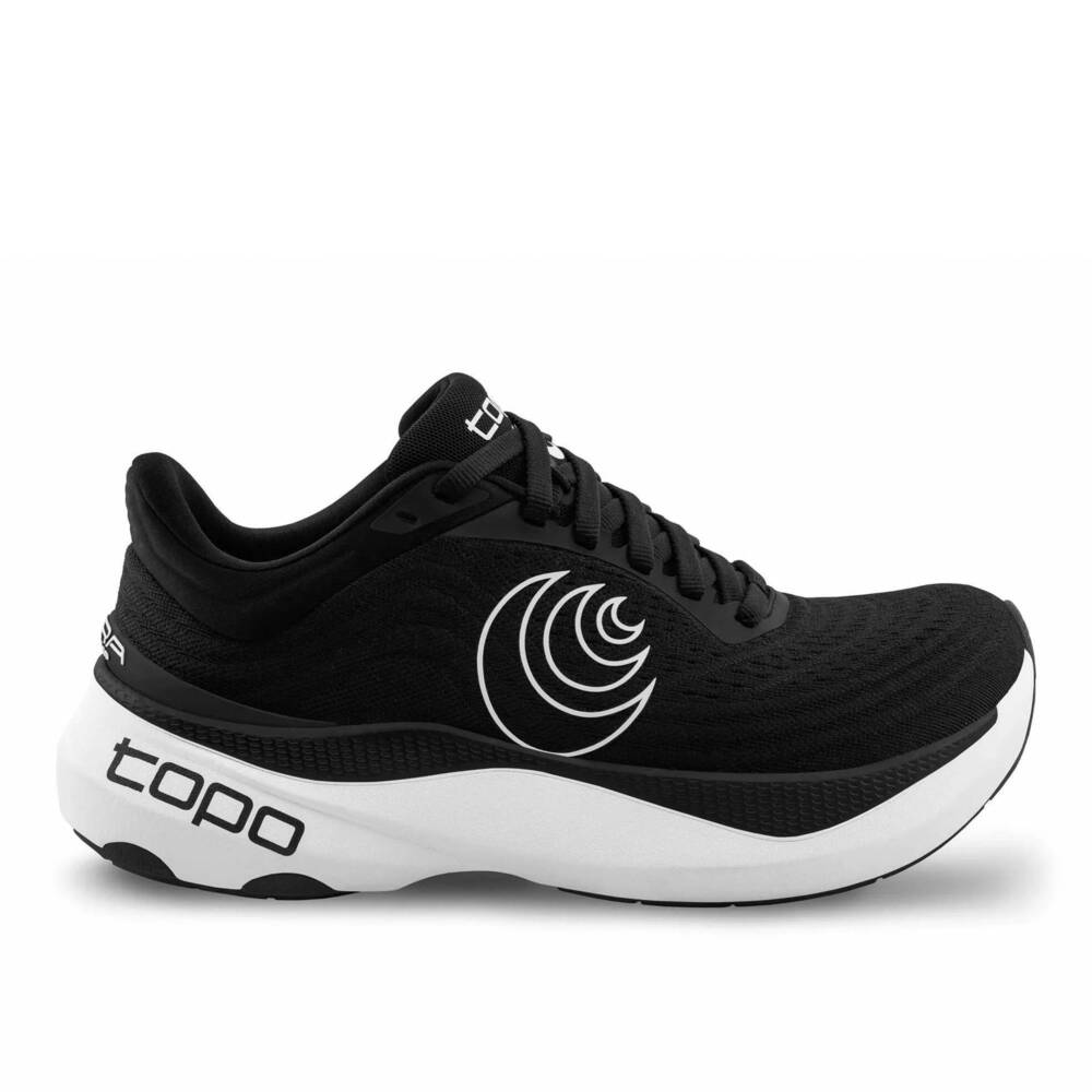 NEW TOPO ATHLETIC women's aura running shoes in black/white
